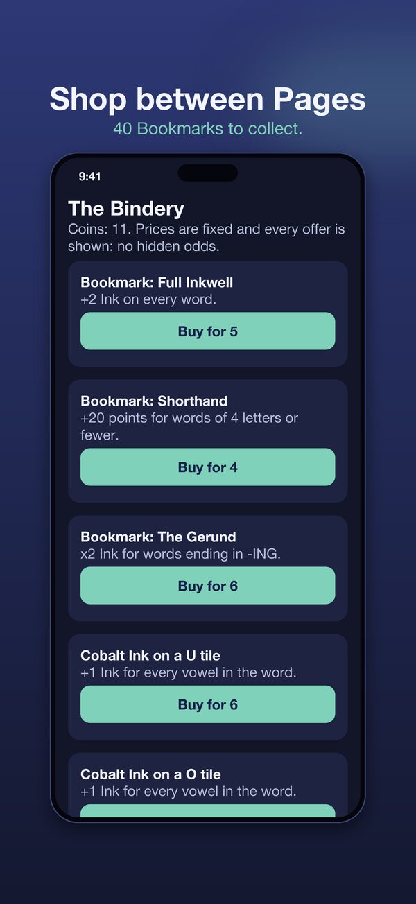 Mockup: the shop between Pages